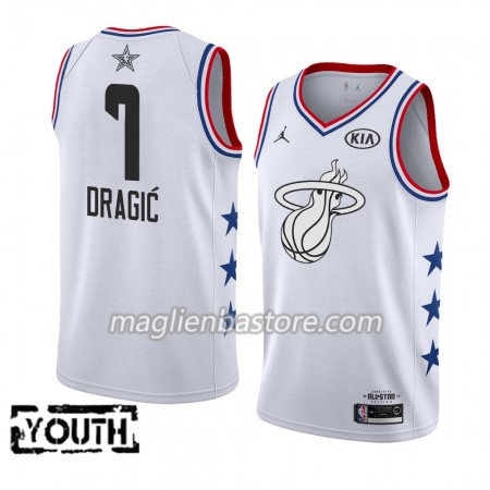 Maglia Miami Heat Goran Dragic 7 2019 All-Star Jordan Brand Bianco Swingman - Bambino
